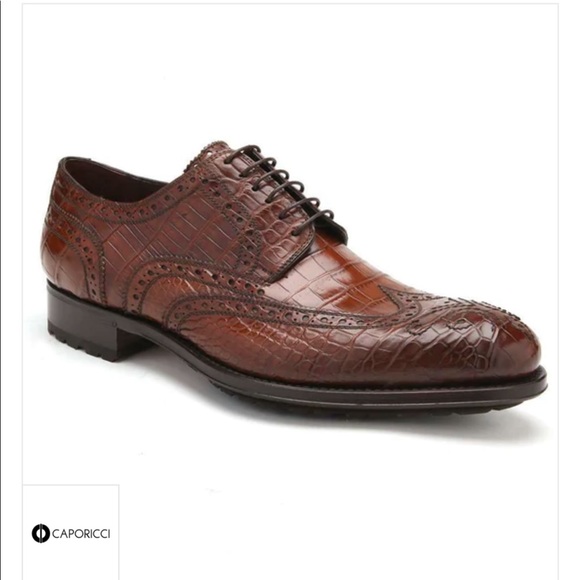 NEW listing 3318 CAPORICCI Sport Rust brown Alligator shoe - Picture 2 of 5